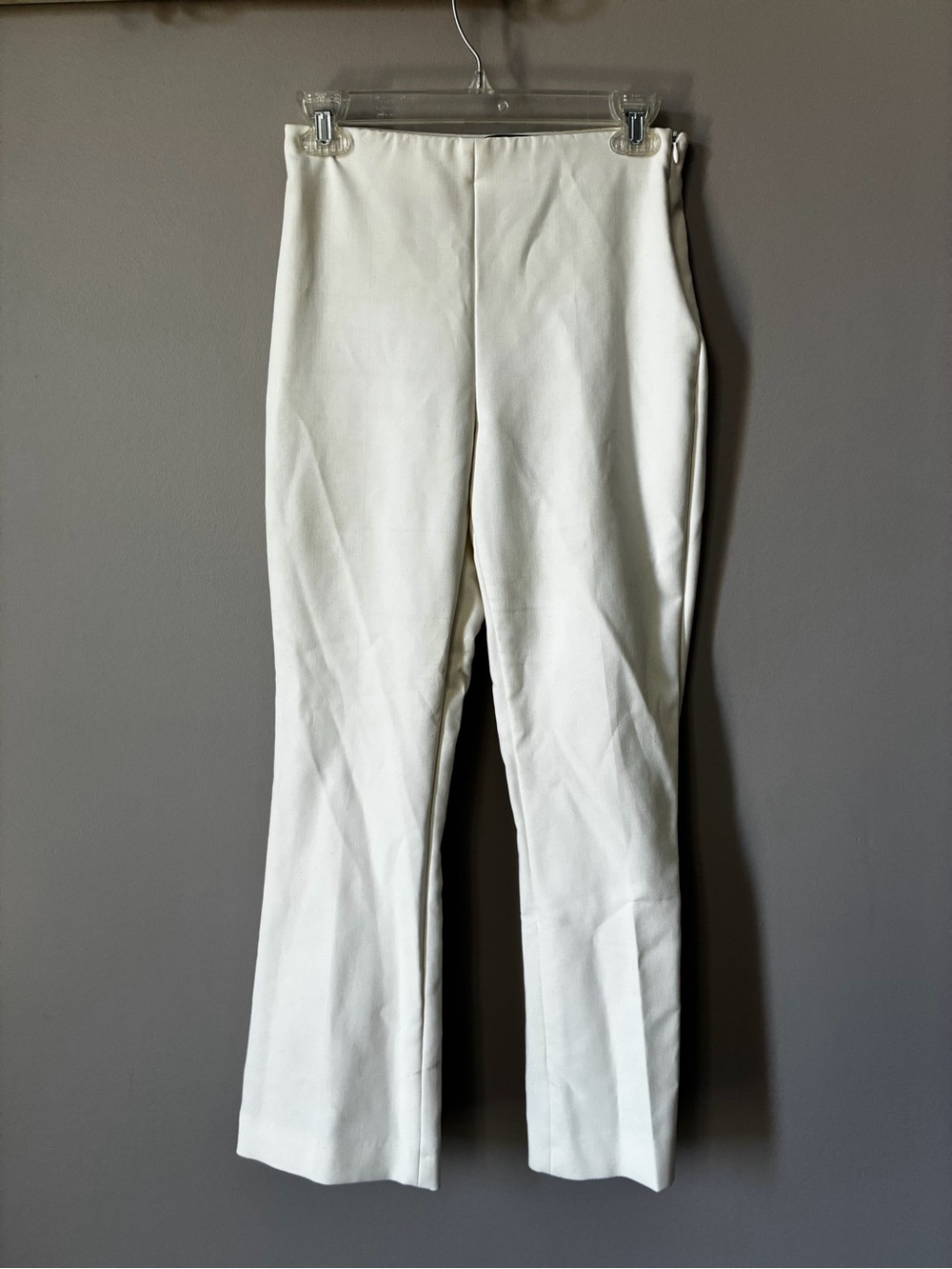 🤍 Zara White Straight-Leg Pants – Size S
